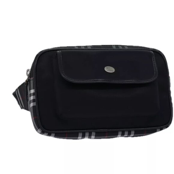 BURBERRY Nova Check Waist bag Nylon Black Auth am6395 - Picture 1 of 14